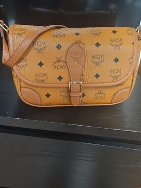 Cognac/Brown  Monogram Crossbody Bag
